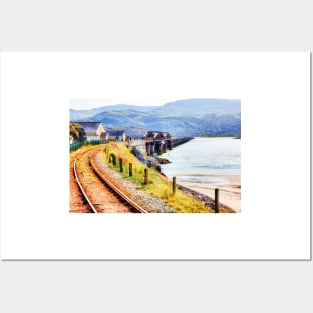 Barmouth Railway Line And Bridge Posters and Art